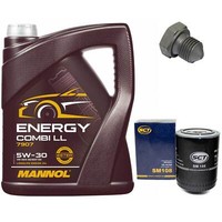 MotoröL Set 5W-30 5 Liter + ÖLfilter + ÖLablassschraube FüR Audi 100 VW Passat