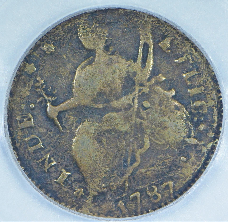 1787 DB Left Connecticut Colonial Copper ICG VG-10; Miller 33.40-Z.1; Rare! - Image 4 of 4
