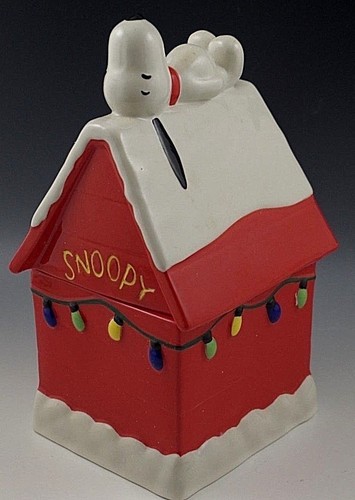 SNOOPY TREAT JAR HALLMARK COOKIE JAR SPECIAL EDITION CHARLIE BROWN CHRISTMAS - Picture 3 of 8