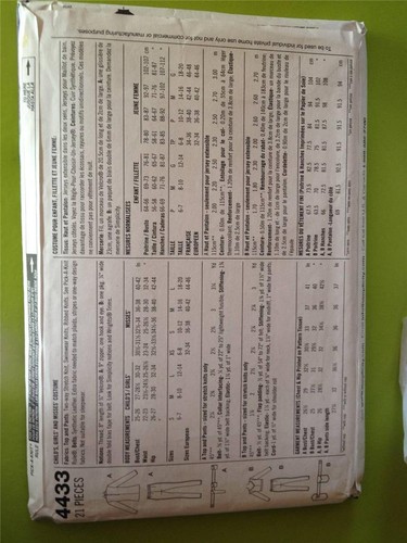 Simplicity Sewing Pattern 4433 Misses Girls Star Wars Padme Costume Size S-L UC - Picture 3 of 3