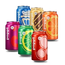 Poppi Game Day Variety Pack, 12 Fl Oz, Pack of 12 Sparkling Prebiotic Soda