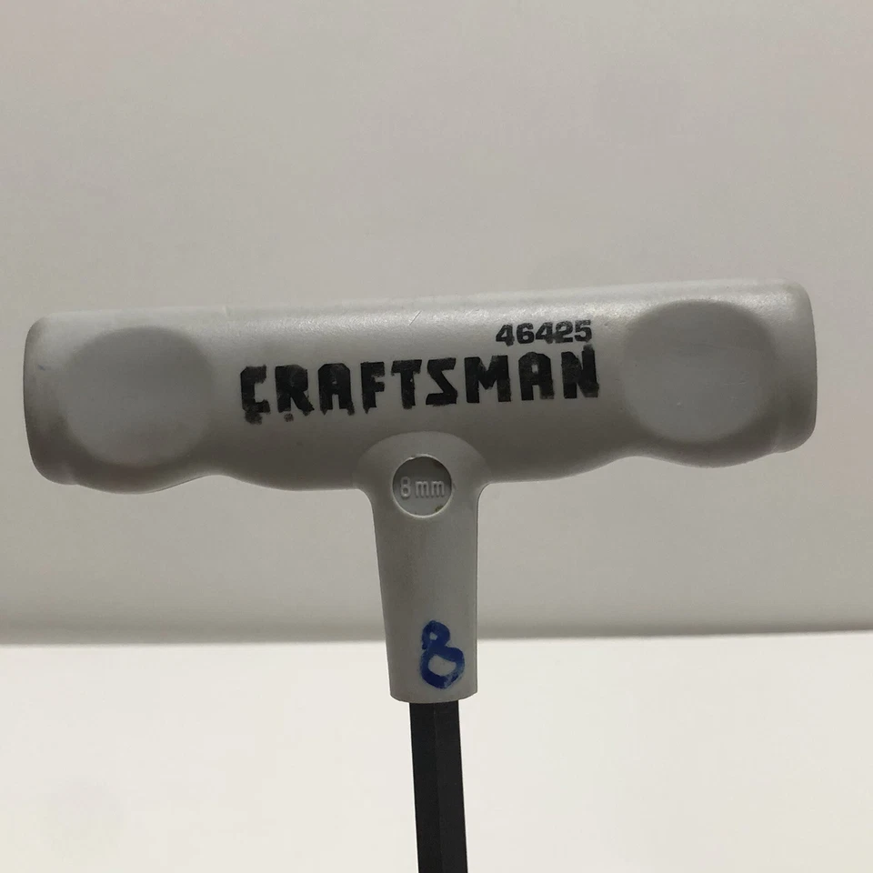 Craftsman T-Handle Hex Key, 8mm Ball End Standard, 46425, slightly used - Image 3 of 4