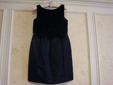 NWT 79 Janie And Jack Tartan Beauty GIRLS BLUE VELVET ROSETTE DRESS 2 2T