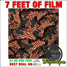 HYDROGRAPHIC FILM FLAGS We the people 7' x 20" of film hydro dip dipping DIP APE