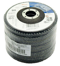 10 x Bosch Fächerscheiben Schleifscheiben Lamellenscheiben 115 mm K 80 Metall 4