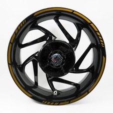 Felgenrandaufkleber GP-Design – Weiß Matt, Für 16 Zoll Felgen, Motorrad & Auto