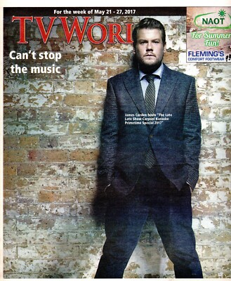 TV WORLD Magazine May 21-27 2017 James Corden The Late Late Show Carpool Karaoke