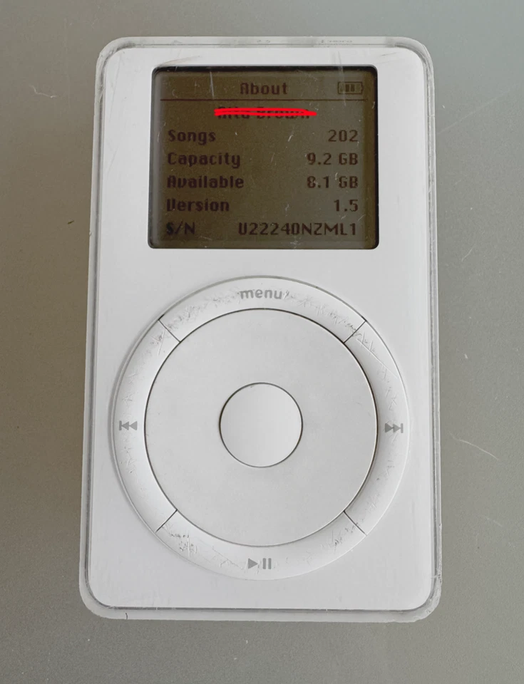 iPod 1ª GENERACIÓN 10GB - Edición Coleccionista Jimi Hendrix - En Caja - Usado - Foto 4 de 4