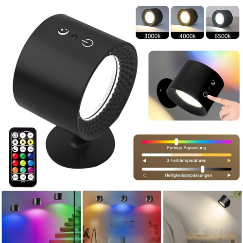 RGB LED Wall Light Touch App Control Wall-mounted Reading Lamp 360° Rotating - Picture 19 of 27