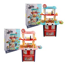 Plastic Tableware Kitchen Set With Sound, Light And Spray Function Kid Toy Gift