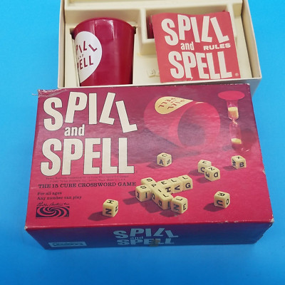 Spill And Spell Game 1966 Complete Game Family Night Vintage Parker Brothers 