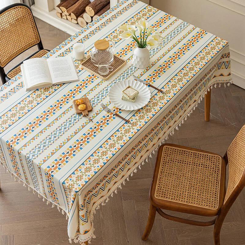Boho Table Cloth Rectangle Table Bohemian Tablecloths Rectangular Waterproof - Image 4 of 4