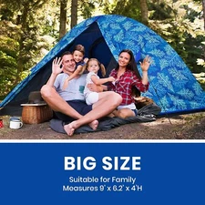 Alvantor Family Camping Tent Instant Tent for Backpacking Tent Oak Pattern Tent