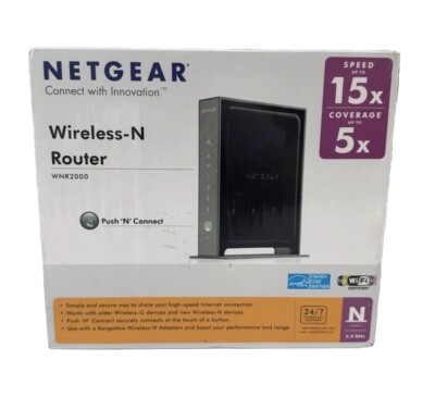 Netgear N300 300 Mbps 4-Port 10/100 Wireless N Router (WNR2000) NEW ...