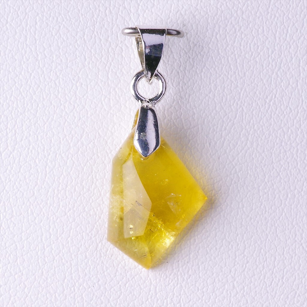 Pendentif en fluorite de Vensat 6,74 ct et argent véritable pour femme