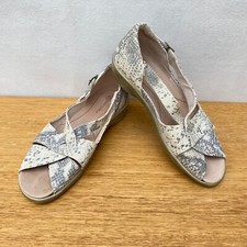     Pure Comfort Arlo Leather Footbed Sandals Shoes Animal Print Size 41 10