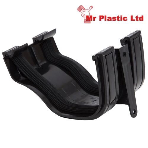 Polypipe 130mm Extra Capacity Ogee Rainwater Gutter Fittings in Black - Picture 2 of 13