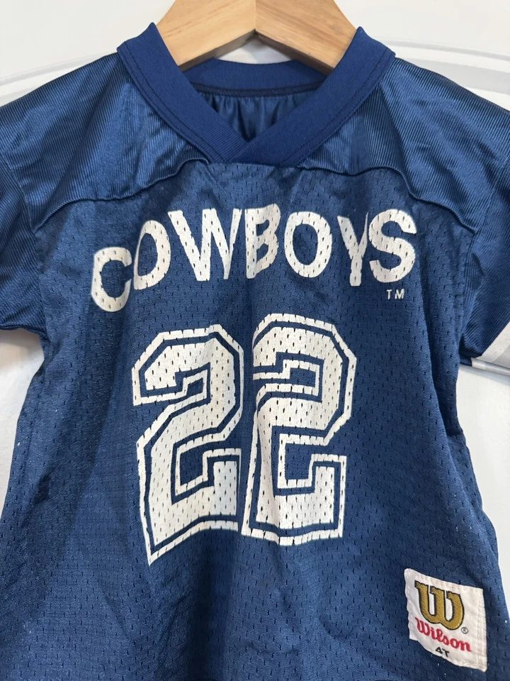 Camiseta deportiva vintage Emmitt Smith Dallas Cowboys #22 NFL Wilson para niños pequeños talla 4T Foto 4 de 4