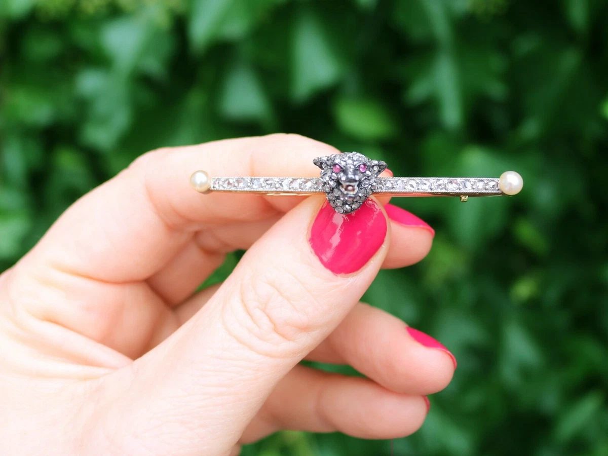 Antique fox brooch clearance
