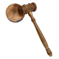 Auctioneer's Full-Size Wooden Gavel  Block - Perfect for Judges  Auctions