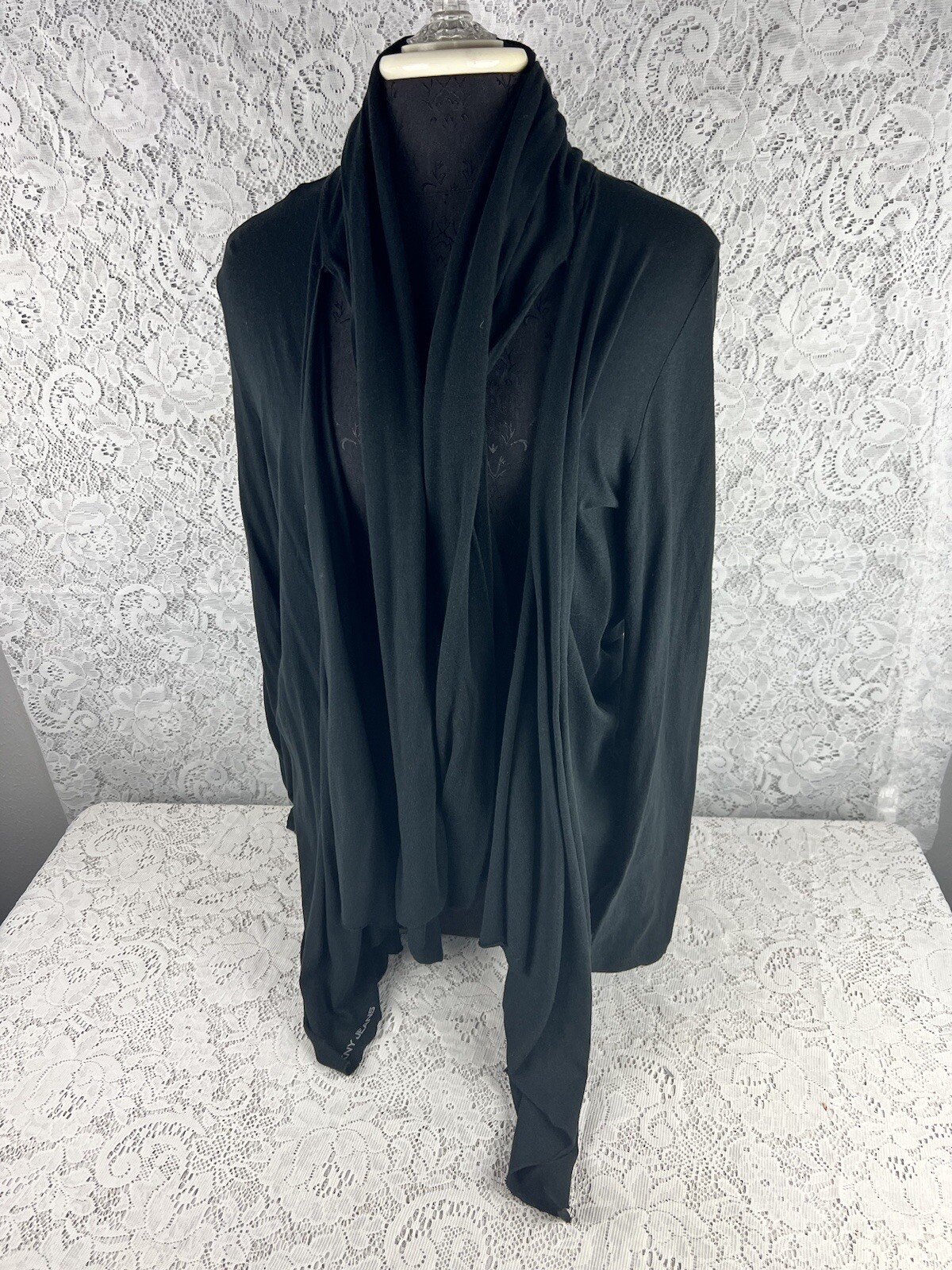 DKNY Women's Long Black Cardigan Size 14/16 Fast Shipping | eBay