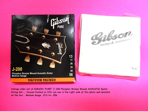 Gibson Pure Vintage J-200 ACOUSTIC Guitar Strings Medium Phosphor Bronze 13-56