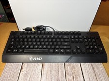 MSI Gaming Backlit RGB Dedicated Hotkeys Water Resistant Vigor GK20 US Tested