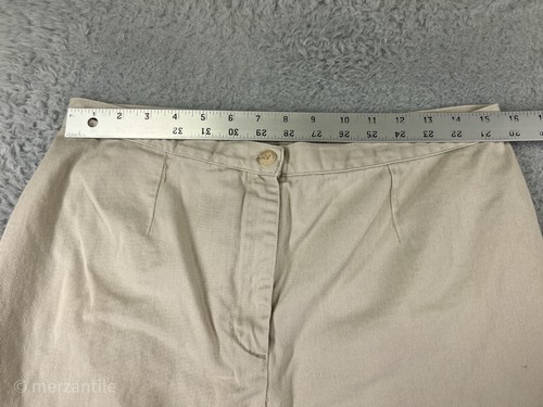 Christopher & Banks Pants Womens 12 Beige Capri 100% Cotton Twill Zip Fly Pocket - Picture 14 of 15
