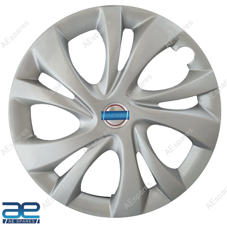 Tapacubos de rueda nuevos 4 piezas cubierta plástico plata 14" para Suzuki Swift S2u Foto 2 de 2
