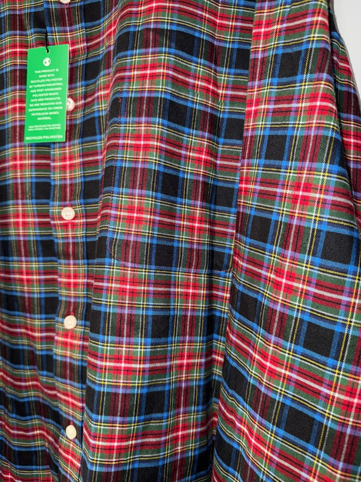 Precio de venta sugerido por el fabricante $80 LRL Camisa de vestir suave elástica ajuste regular a cuadros talla 2XL Foto 2 de 3