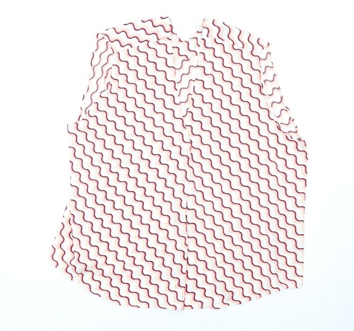 Marks and Spencer Damen Basic T-Shirt Mehrfarbig Geometrisch Polyester Größe 24