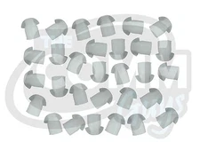 LOT OF 30 NEW RUBBER TIPS MUSHROOM EAR BUDS FOR 2 WAY RADIO EARPIECE HEADSET