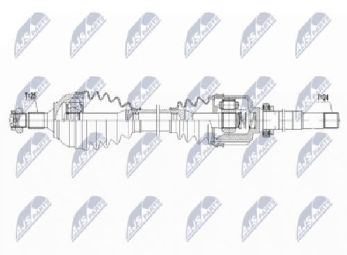 Original NTY Drive Shaft NPW-CT-105 For Citroën