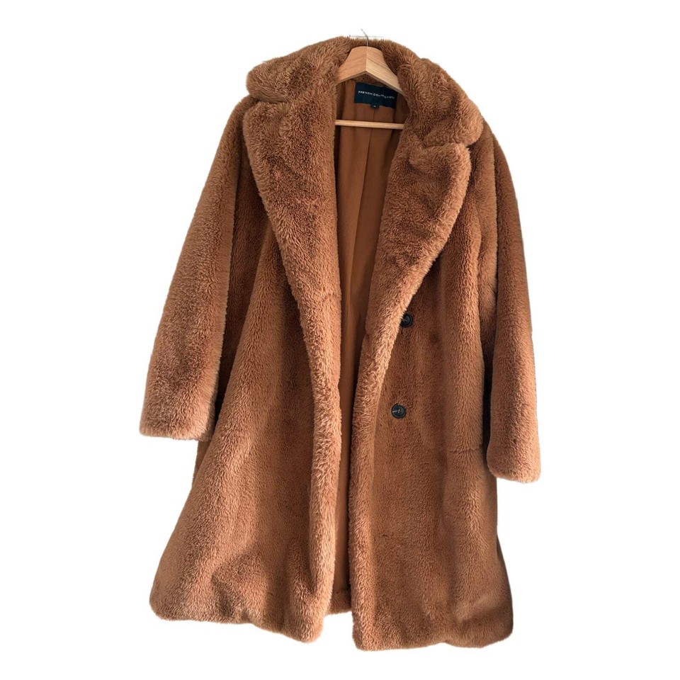 French Connection Faux Fur Coat Size M Excellent Condition #44712