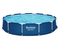 Bestway Steel Pro Frame Pool-Set Mit Filterpumpe Schwimmbecken Ø 366 X 84 Cm