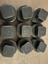 FORGED STEEL, SQUARE HEAD PIPE PLUG, 1-1/2" PIPE 1-1/2" HEIGHT, LOT OF 9 pcs lot