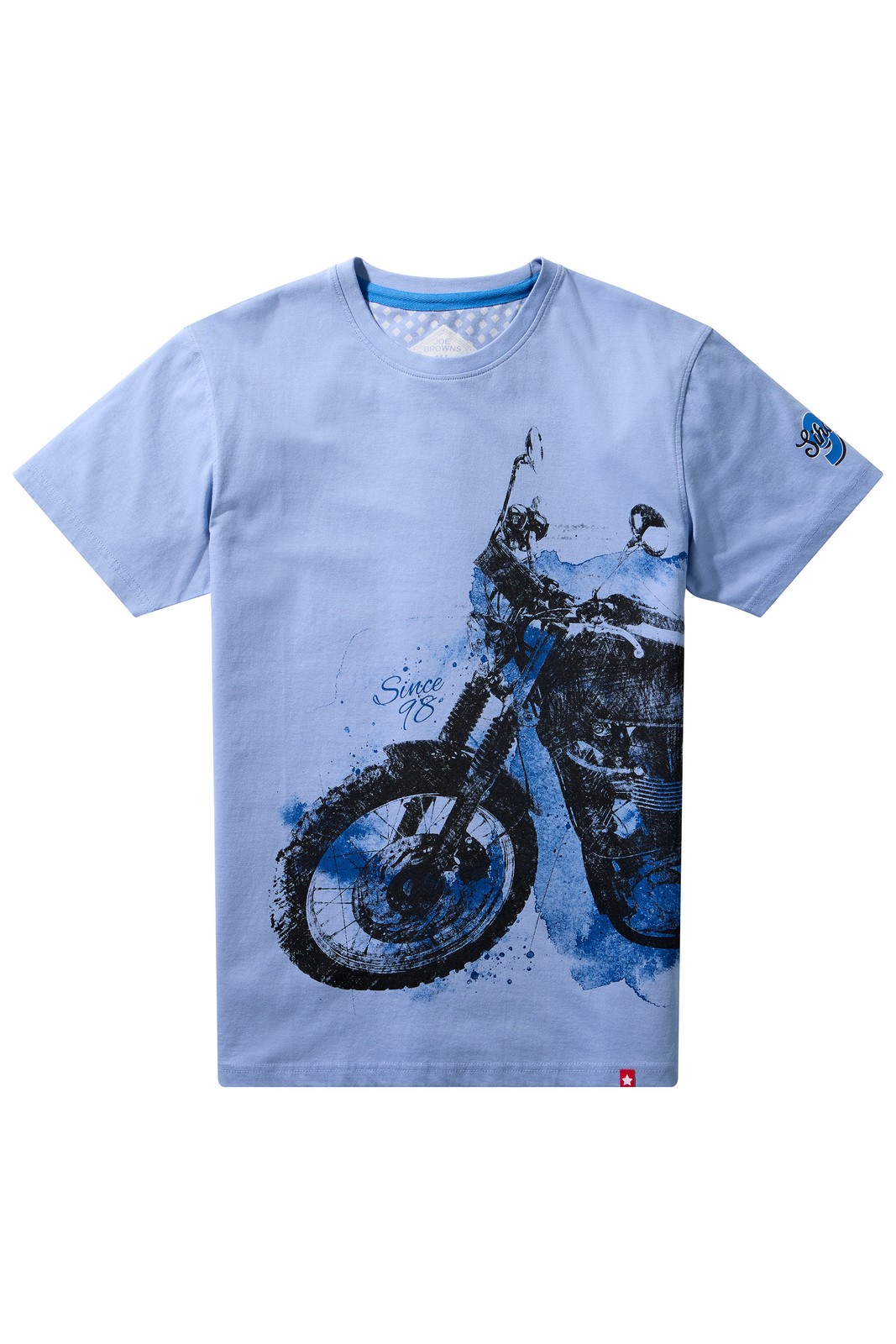 Joe Browns Men's Motorbike Sketch Graphic Tee , Blue, S - Image 2