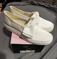 Keds for kate spade new york Triple Decker KS Bow White Slip-On Sneaker WF60500