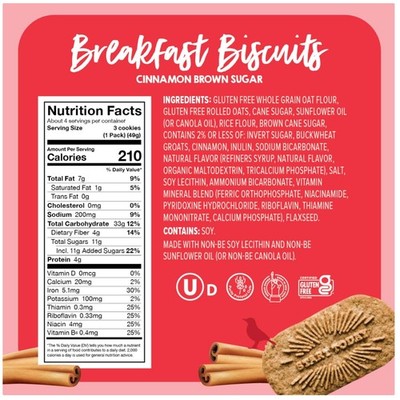 Goodie Girl Cinnamon Brown Sugar Breakfast Biscuits, 16-Pack