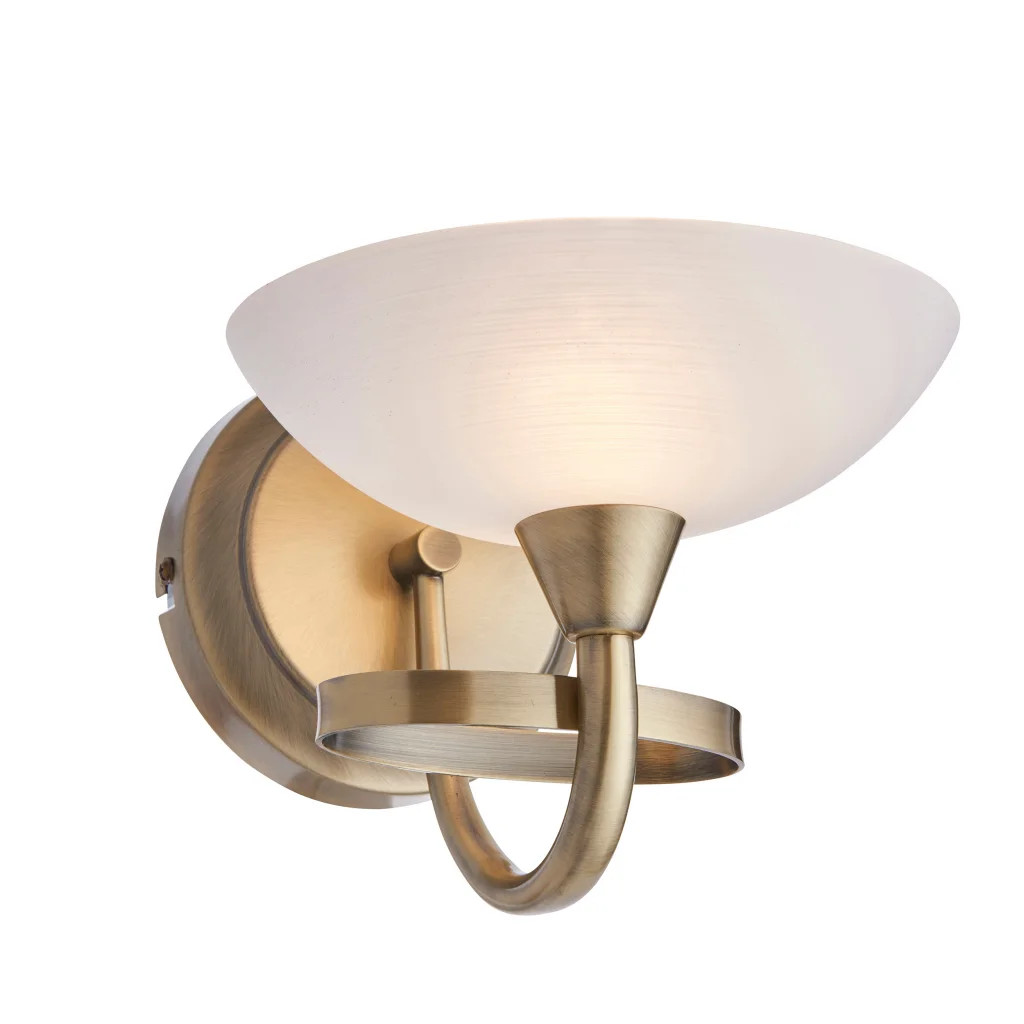 Wall Light Brass Cagney Antique Endon Cagney-1WBAB