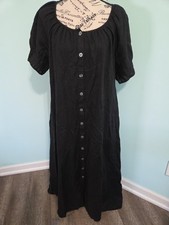 J crew black linen dress medium classic carrer 