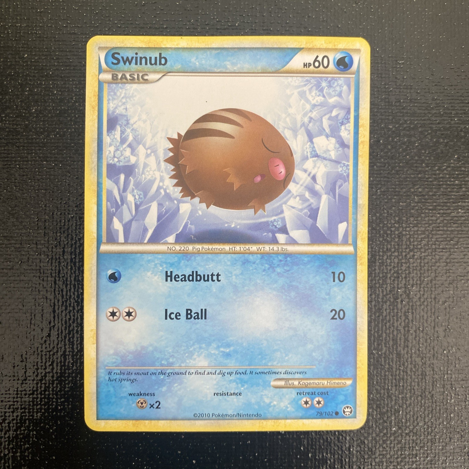 Pokémon TCG Swinub HS-Triumphant 79/102 Regular Common LP