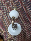 Vintage 1950’s White Milk Glass Hobnail Wall Sconce Electric Wall Light Fixture
