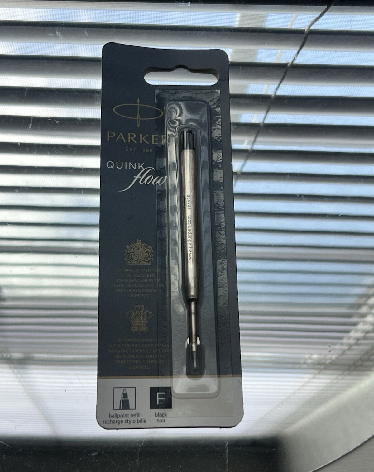 Parker Quink Flow Ballpoint Refill Cartridge Black Fine Point ISO 12757-2