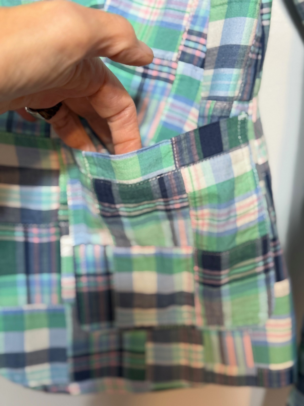 Talbots Madras Plaid Cotton Patchwork Blazer Jack… - image 4