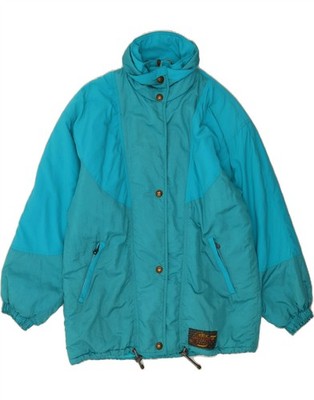 SORRY Damen Oversized Windbreaker Jacke IT 46 Large Blau Colourblock AZ01