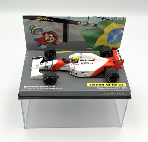 Minichamps 1/43 Ayrton Senna MP4/7 McLaren Honda 1992 Commemorative 15 Years - Picture 3 of 8