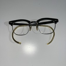 Shuron 6 1/2 Vtg 12k GF 46 Browline Eyeglass Frames Retro 22 M/M Cable Temple