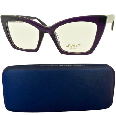 NEW ZELLINI LUNETTES 883315 C05 Purple Cat Eye Full Rim Optical Frame Eyeglasses