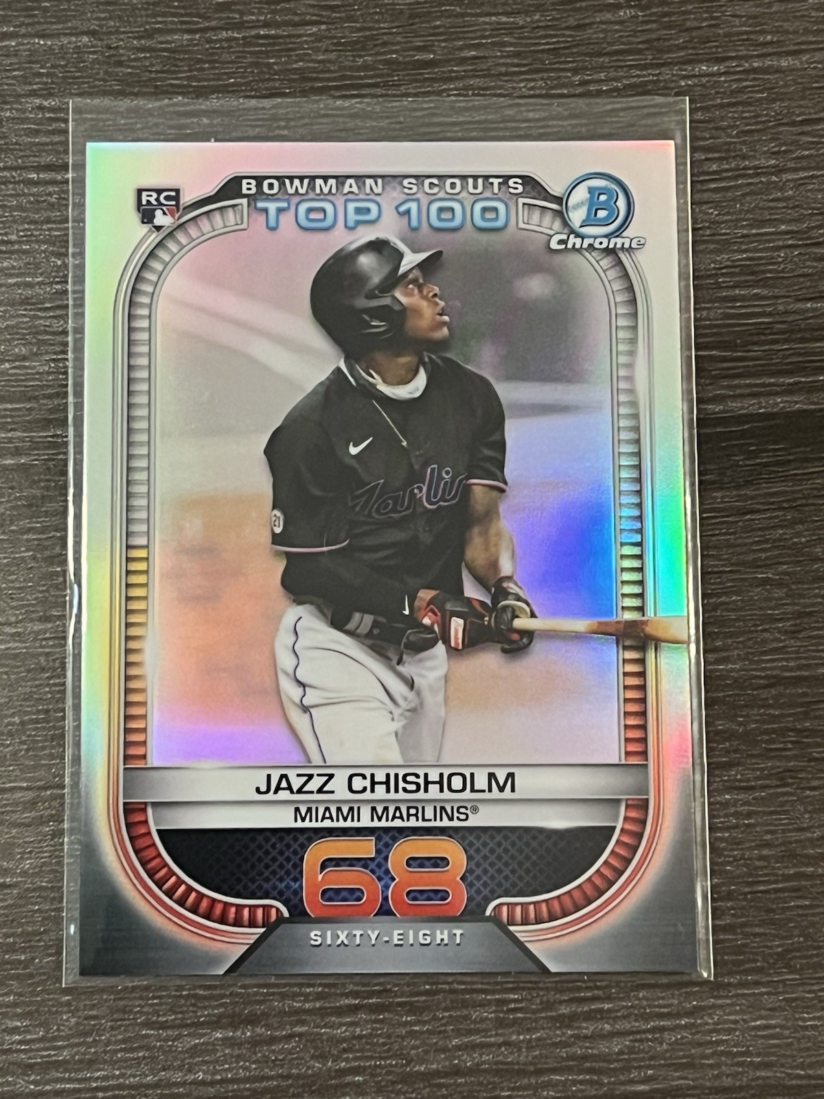 Jazz Chisholm Jr 2021 Bowman Chrome Top 100 Prospect Rookie RC Card #BTP-68